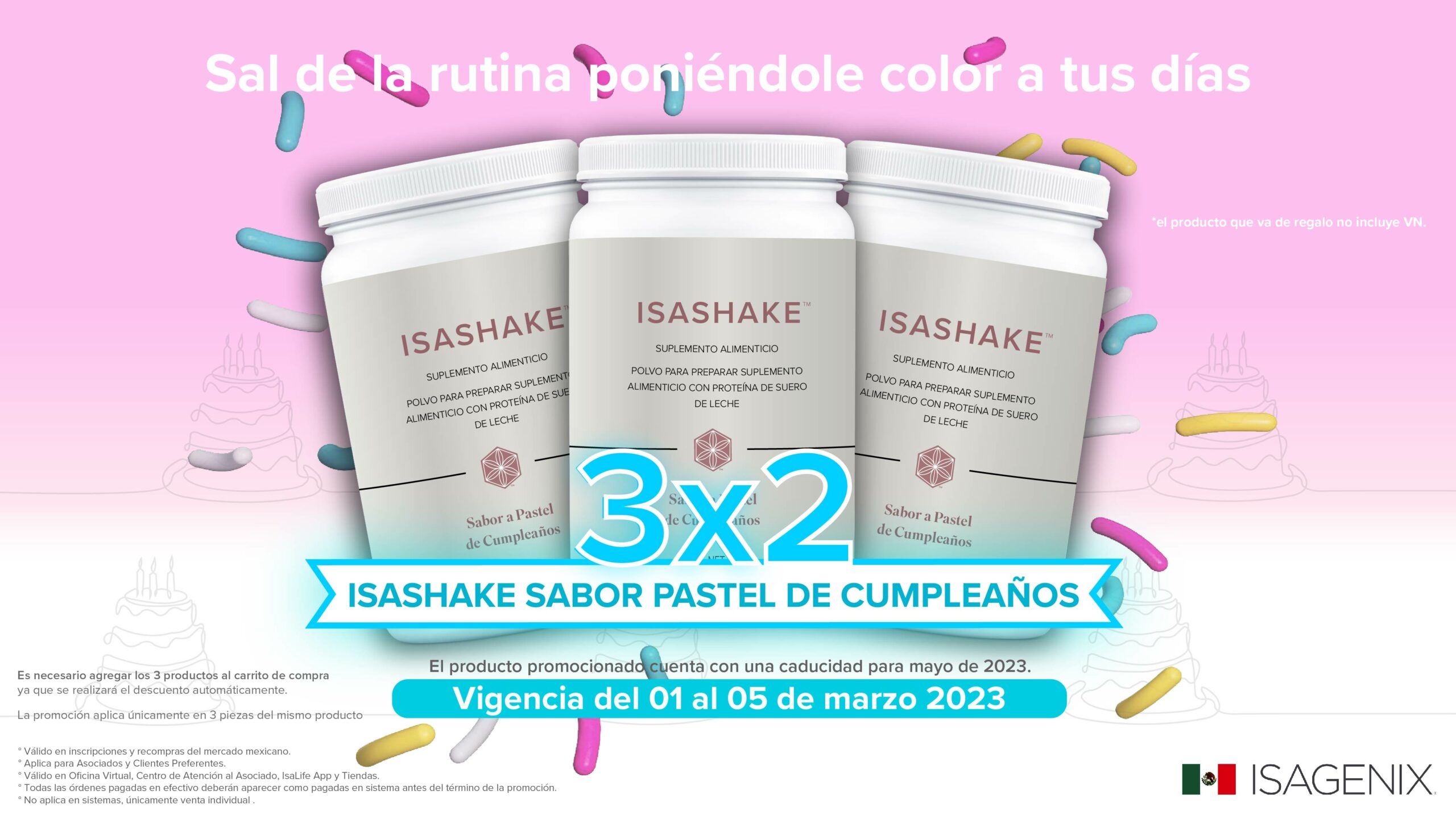 IsaShake sabor Pastel de Cumpleaños al 3x2 - IsaFYI México